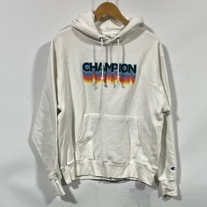Champion reverse weave Hoodie with Rainbow Logo